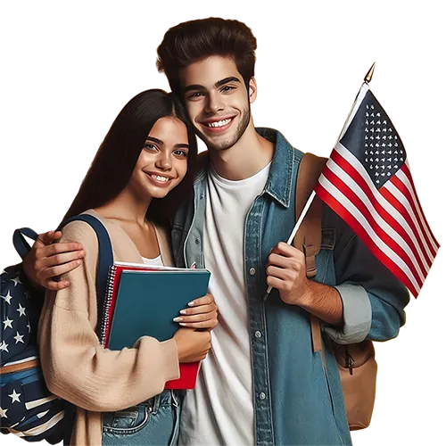 Estudiante en clase de inglés en línea